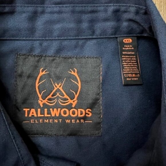 Tallwoods Element Wear Hunting Shooting Shirt Navy Blue Long Sleeve - Picture 5 of 6